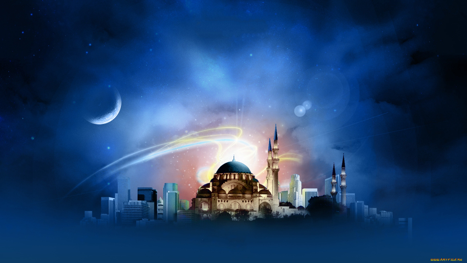 Видео поздравление с месяцем рамадан. Рамазан Хаит полумесяц. Мирадж мубарак. Мечеть фон. Фон для мусульман.